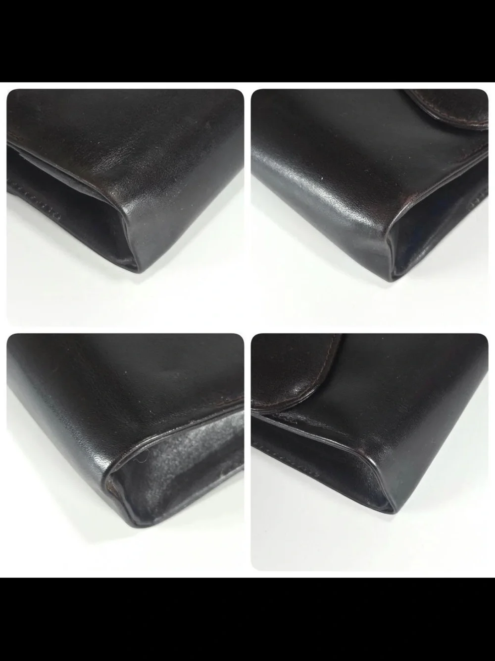 Gucci Black Leather Shoulder Bag with Gold Double G Accent